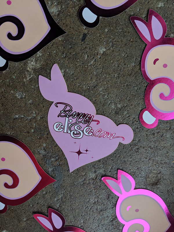 These die cut business cards are in the shape of a cute bunny. The rabbit was hand drawn by our team and turned into a vector logo design. Bunny Elise selected our hot pink foil to outline the rabbit and text of your logo design. 