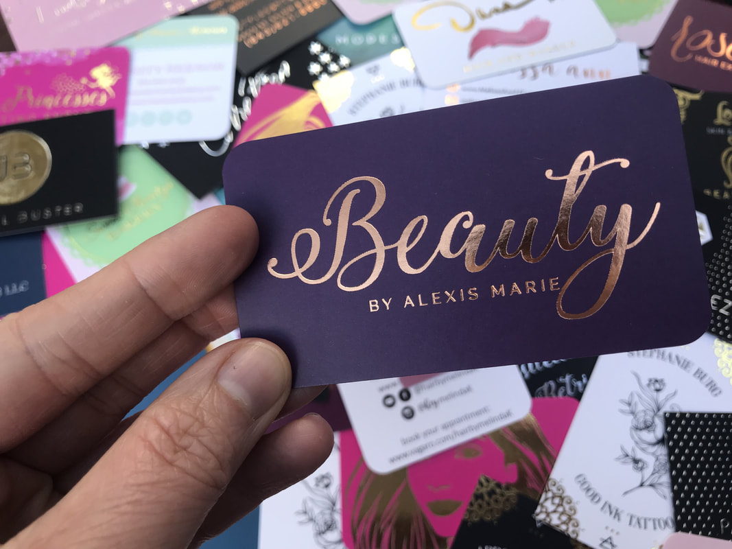 Makeup Artist Business Cards | Fancy Gold Foil Business Cards | ShaynaMade