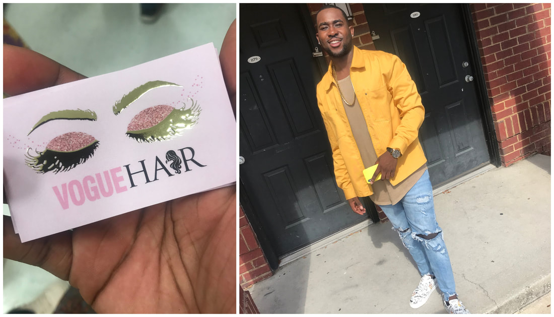 Raised Gold Foil Business Cards for Hair Bundles