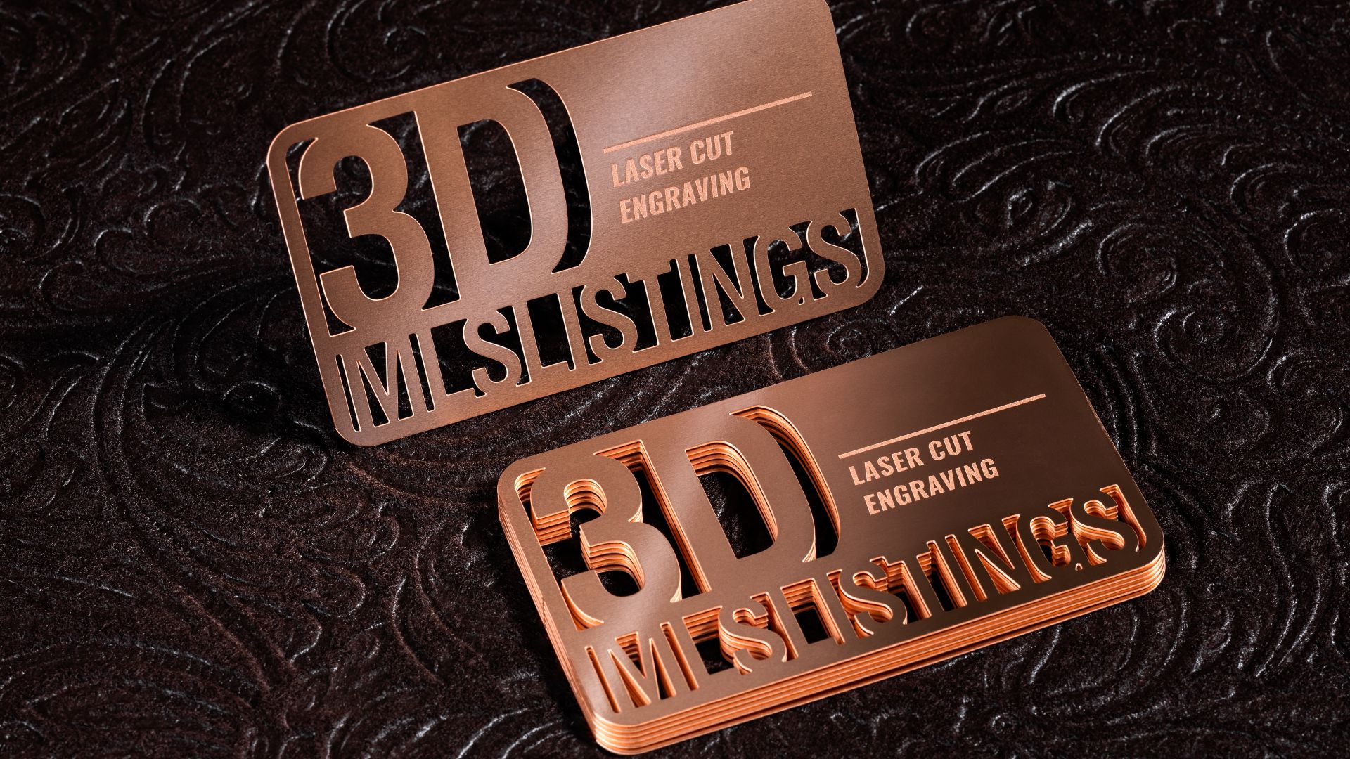 tidsplan blød fritaget Metal Business Cards with Laser Cut Shapes and Engraving